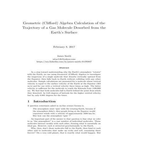 Why Does the Atmosphere Rotate? Trajectory of a desorbed molecule