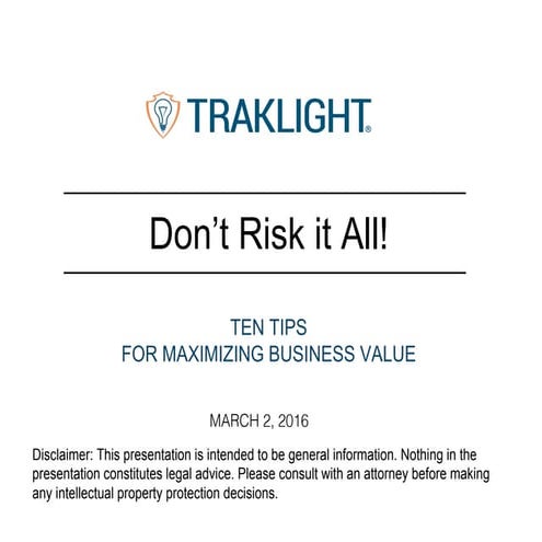 IP Traps to Avoid in Contracts | PPTX