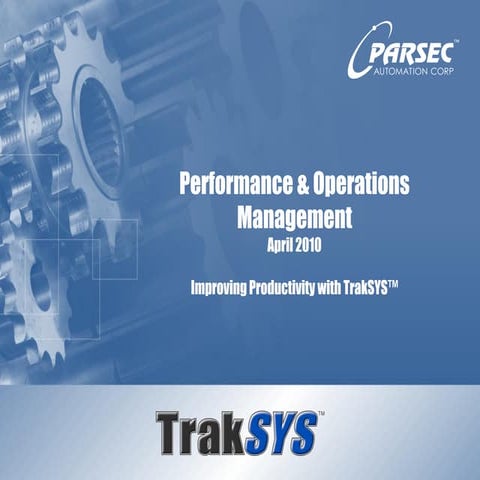 Trak Sys Presentation Mfg