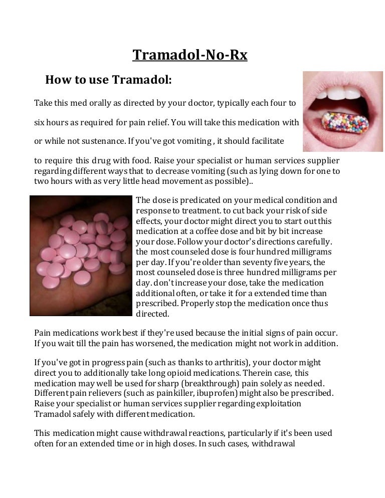 How To Use Tramadol
