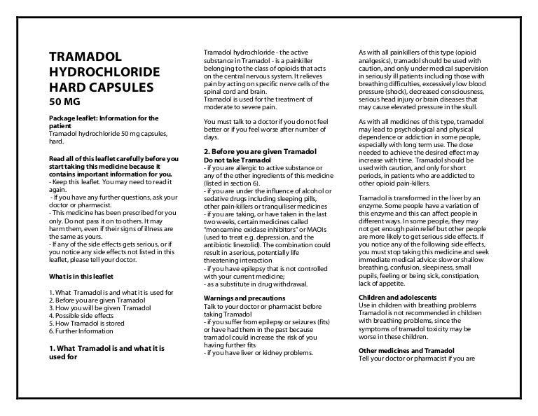 Tramadol Hydrochloride 50 Mg Capsules Hard Pil Taj Pharmaceuticals