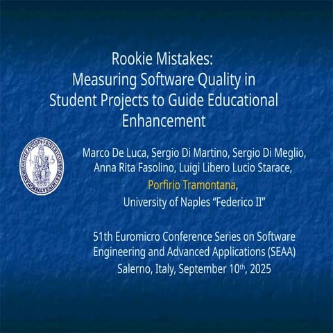 Rookie Mistakes: Measuring Software Quality in Student Projects to Guide Educ...