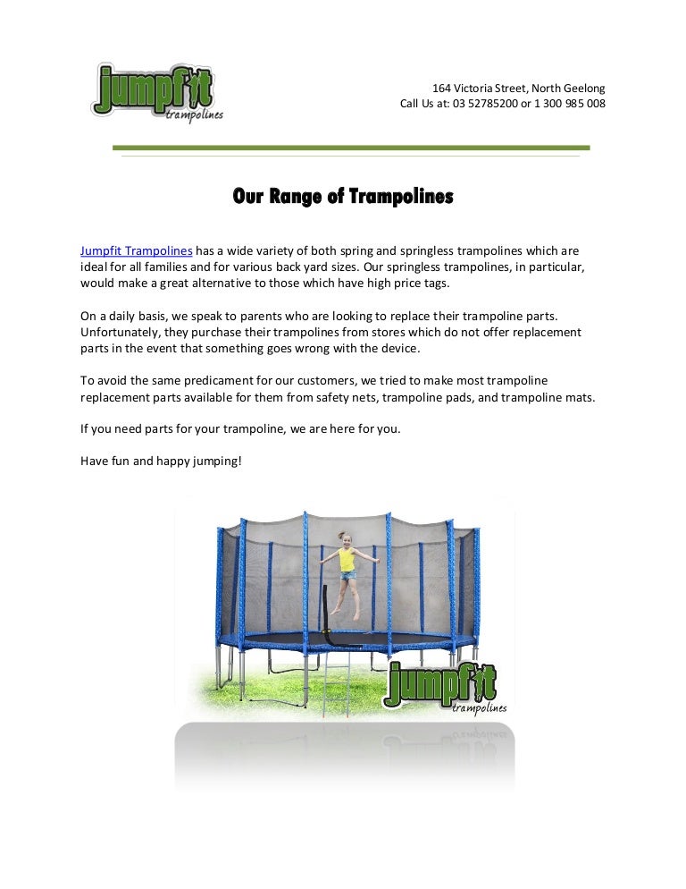 Trampoline Maintenance and Safety Precautions