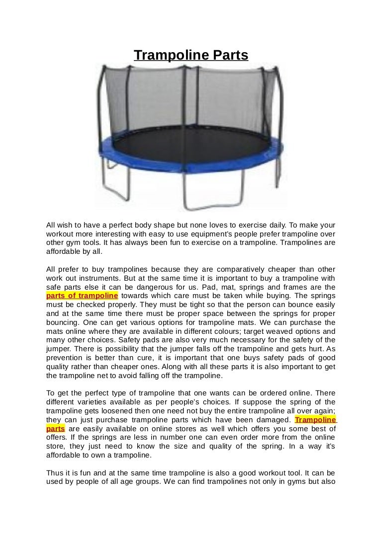 Trampoline Parts