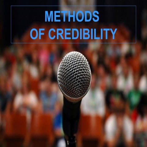 methods of credibility | PPT