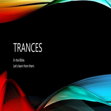 Trances in the Bible | PPTX