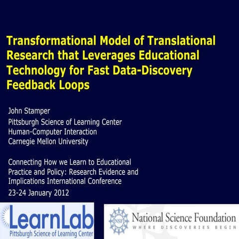 Tranformational Model of Translational Research that Leverages Educational Te...