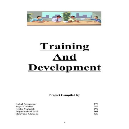 Traning and development