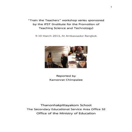 Training for trainer "Teaching Science in English language"