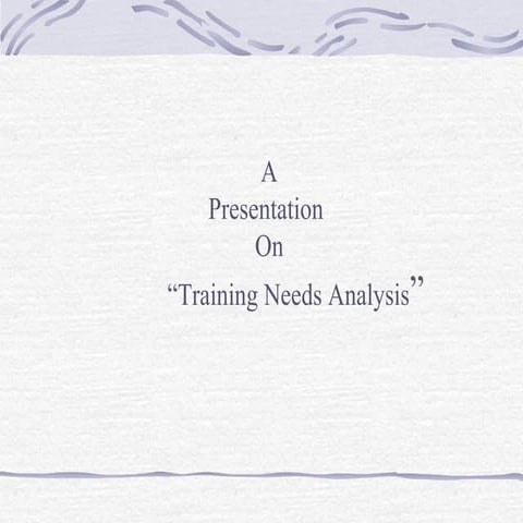 Traning needs analysis1