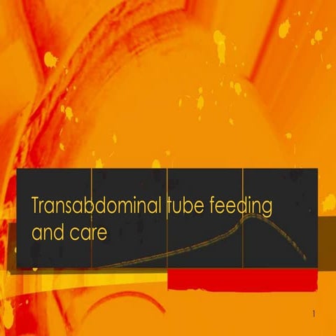 Transabdominal tube feeding and care