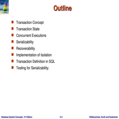 TRANSACTION Concurrent Executions,Recoverability.ppt