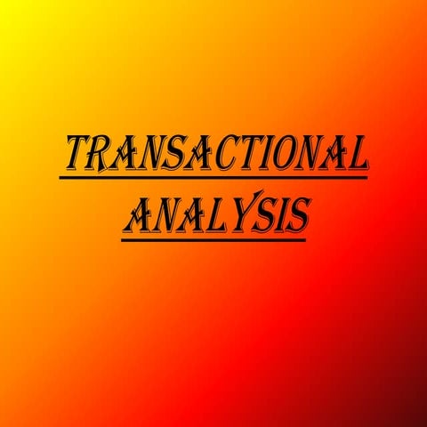 Transactional  analysis