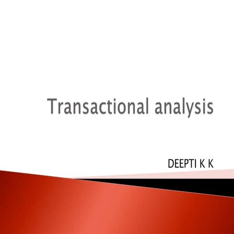 Transactional analysis