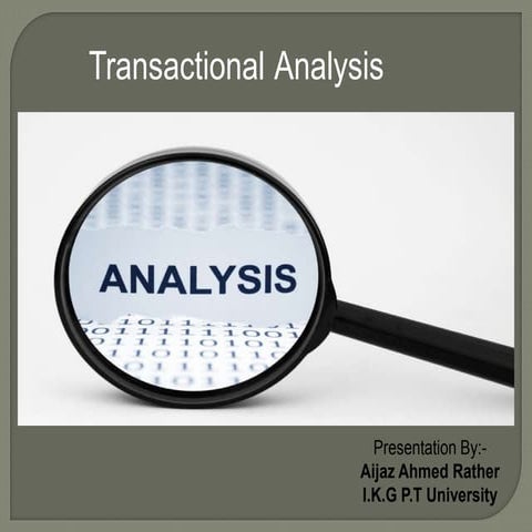 Transactional analysis