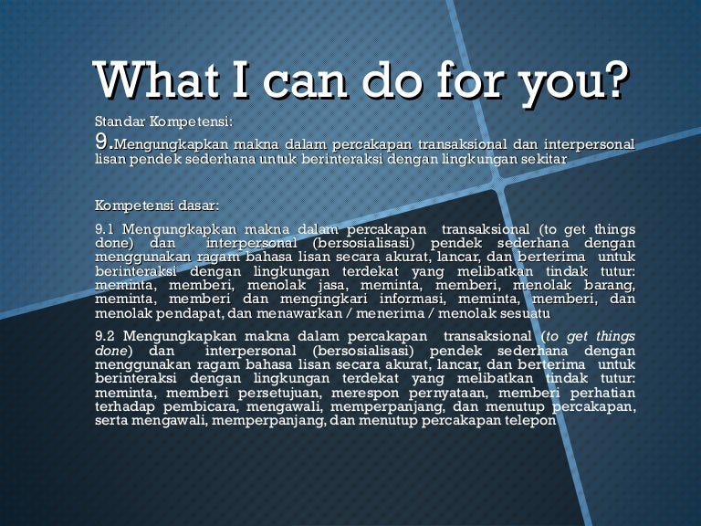 Transactional And Interpersonal