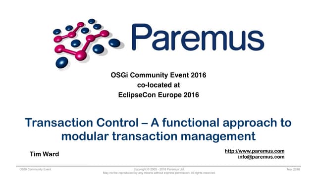 Transaction Control – a Functional Approach to Modular Transaction Management...
