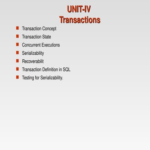Transaction management DBMS | PPTX