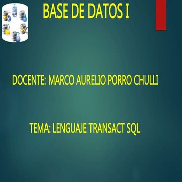 Lenguaje Transact SQL