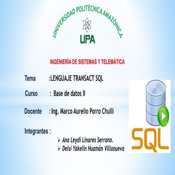 LENGUAJE TRANSACT SQL