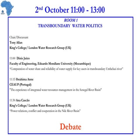Transboundary Water Politics Debate