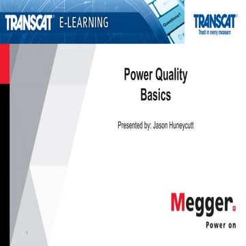Transcat and Megger: Power Quality 101 Webinar