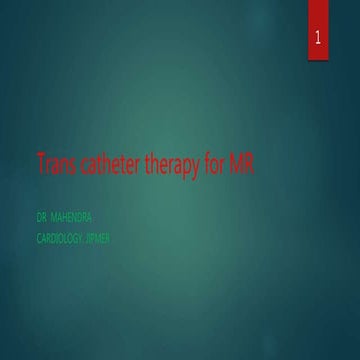 Transcatheter therapy for mitral regurgitation