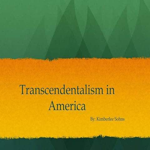 Transcendentalism by Kimberlee sohns