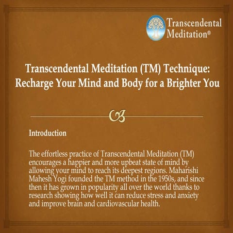 Transcendental Meditation (TM) Technique.pptx