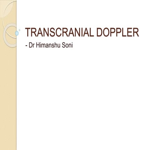 Transcranial doppler