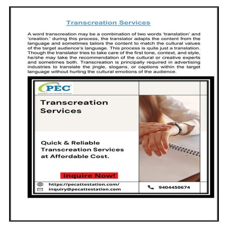 Transcreation services