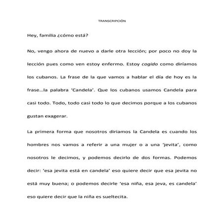Transcripción ejemplo linguistica