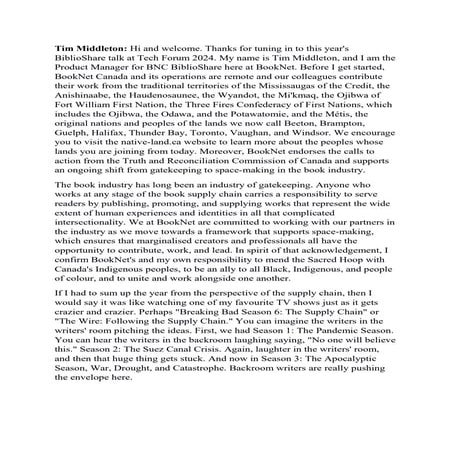 Transcript: New from BookNet Canada for 2024: BNC BiblioShare - Tech ...