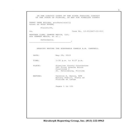 Settlement Hearing Transcript Hallowich v Range Resources