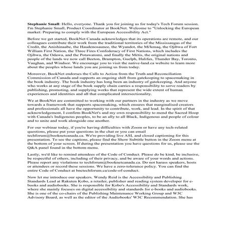 Transcript: Unlocking the European market: Preparing to comply with the EAA - Tech Forum 2025