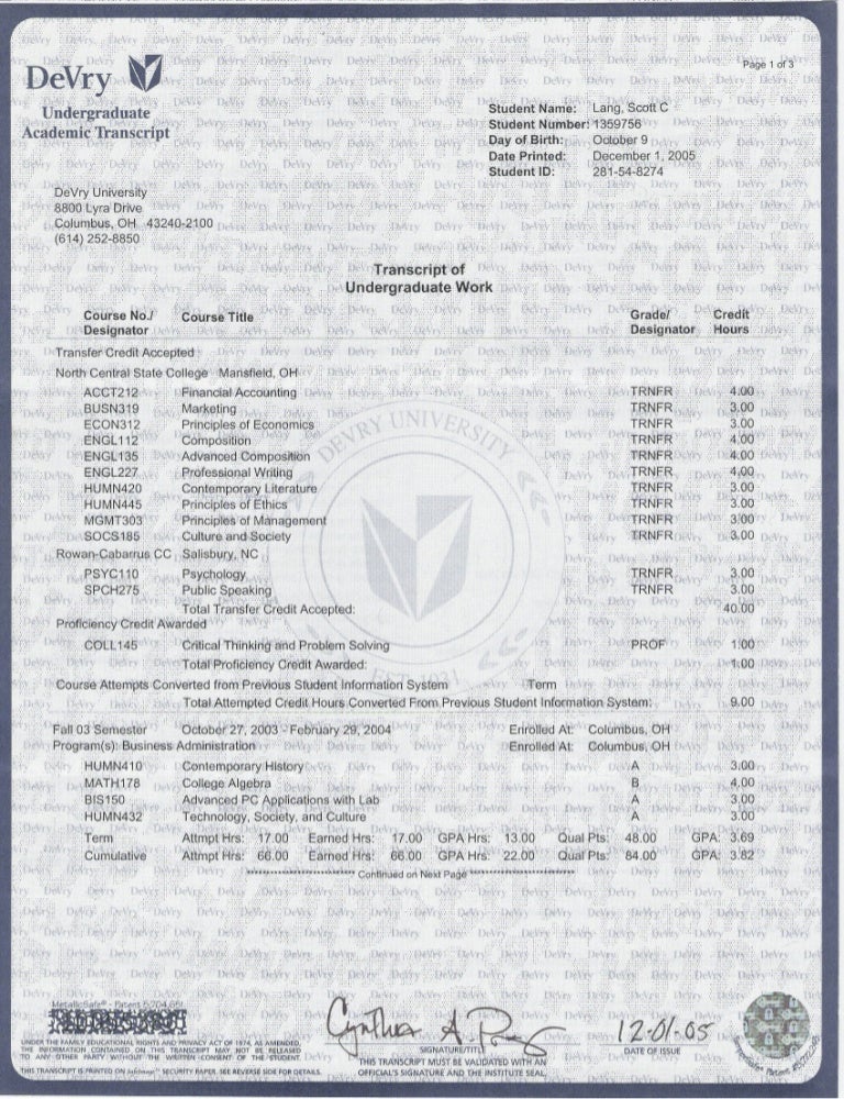 Transcript Bachelor