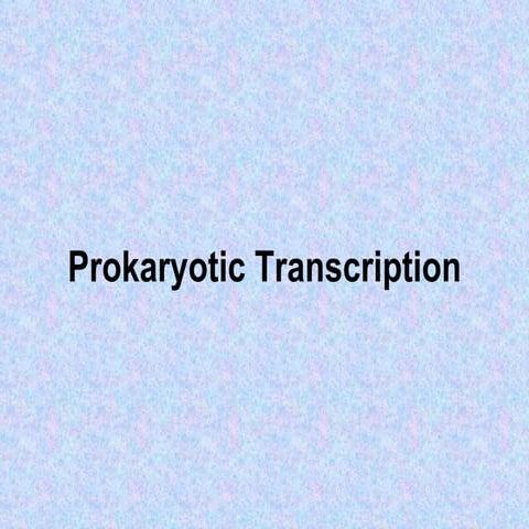 Transcription and translation