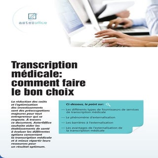 Transcription médicale comment fair...