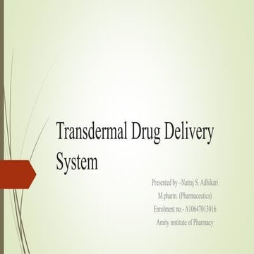 Transdemal dds : a review