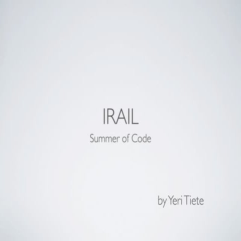 iRail Summer of Code @ Transdigital | PDF