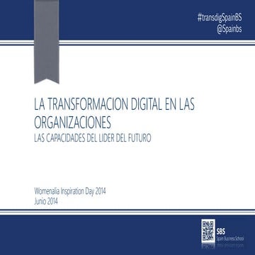 El taller sobre la transformación digital en las organizaciones. | PPTX