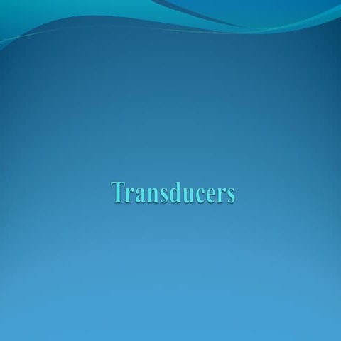 Transducers | PPT