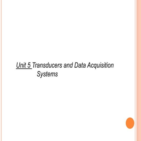 Transducers and data acquisition systems