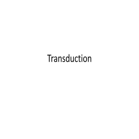 Transduction | PPTX