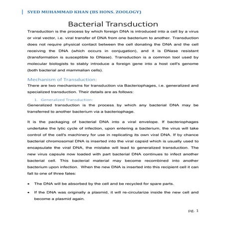 Transduction