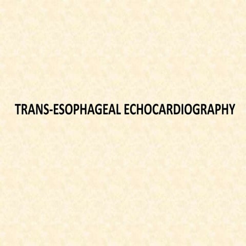 Transesophageal echocardiography