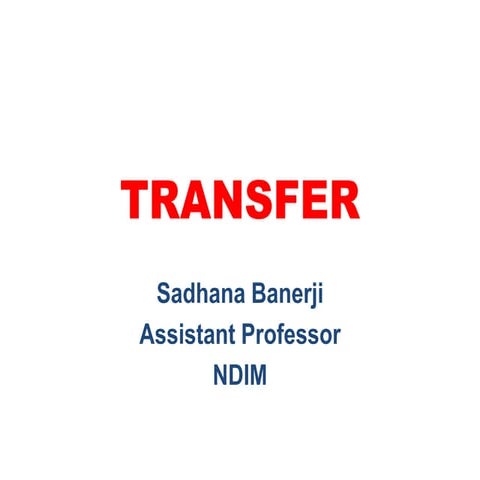 Transfer and Its Types