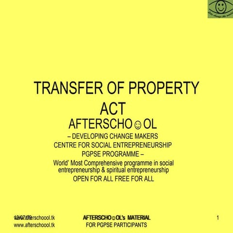 Tran Sfer Of Property Act