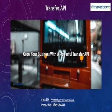 Transfer API | Transfer Booking Engine.pptx