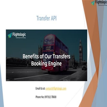 Transfer API | Transfer Booking Engine | PPTX